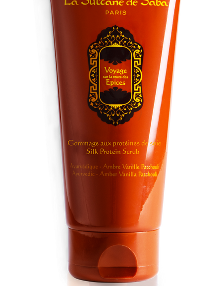 Silk Protein Scrub - Ayurvedic Treatment - Amber Vanilla Patchouli Journey To The Spices Route
