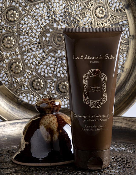 Silk Protein Scrub - Amber Musk Sandalwood - Journey to the East