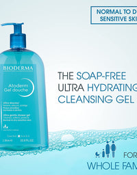 Bioderma - Atoderm - Hydrating Shower Gel - Moisturizing Face and Body Cleanser - Body Wash for Normal to Dry Sensitive Skin
