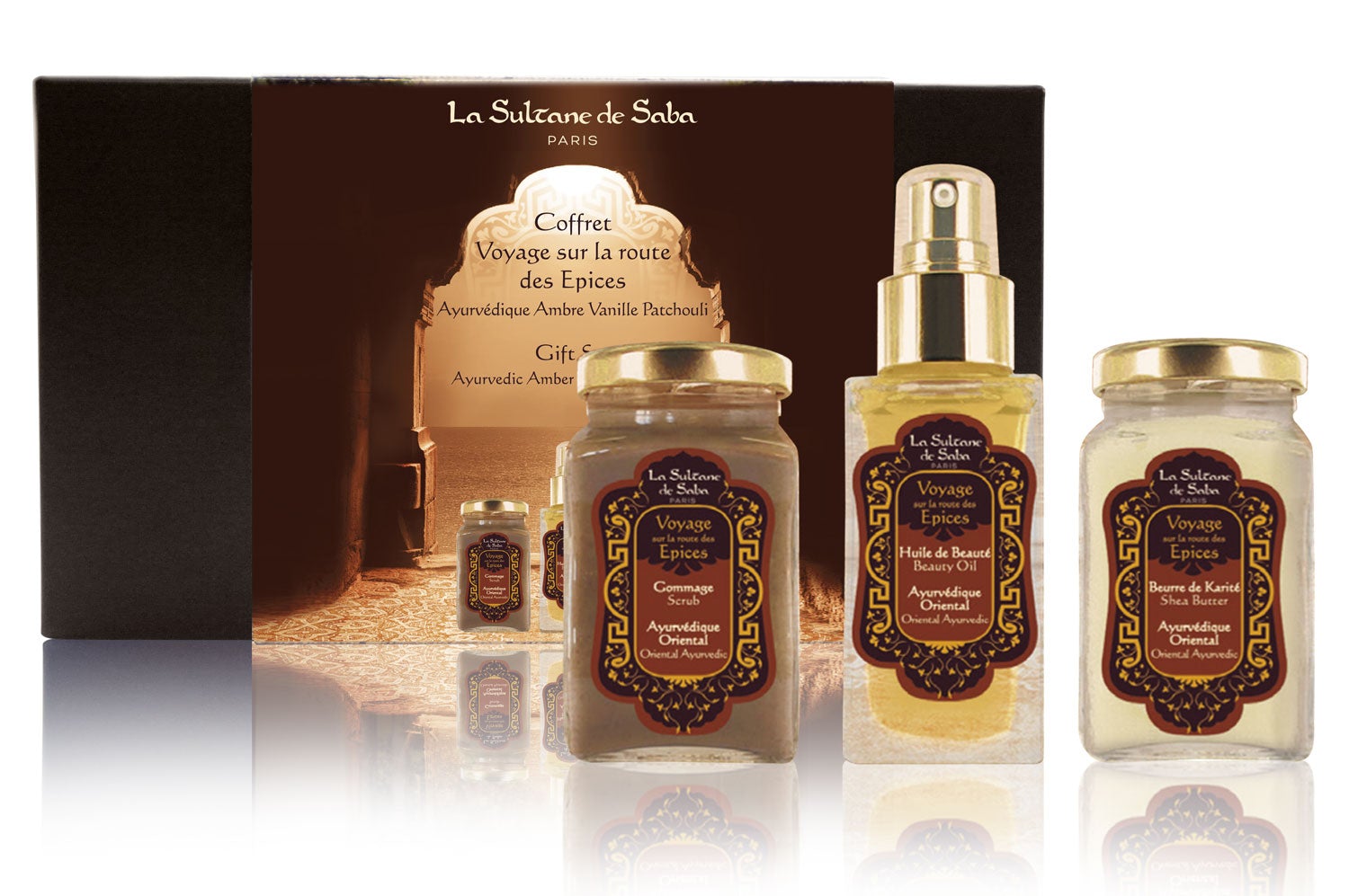 Body Gift Set - Ayurvedic Treatment - Amber Vanilla Patchouli - Journey To The Spices Route