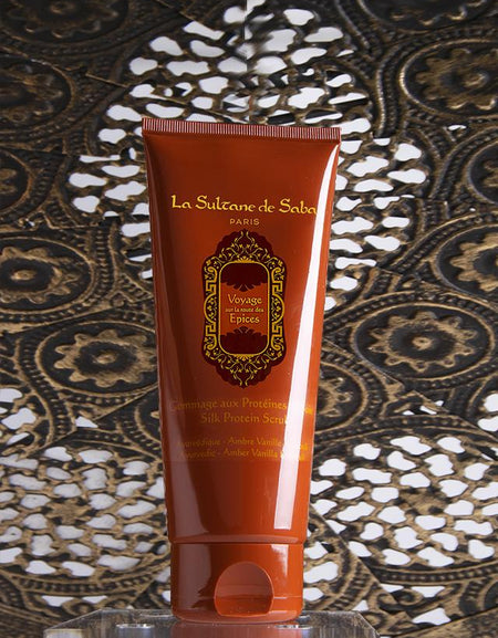 Silk Protein Scrub - Ayurvedic Treatment - Amber Vanilla Patchouli Journey To The Spices Route