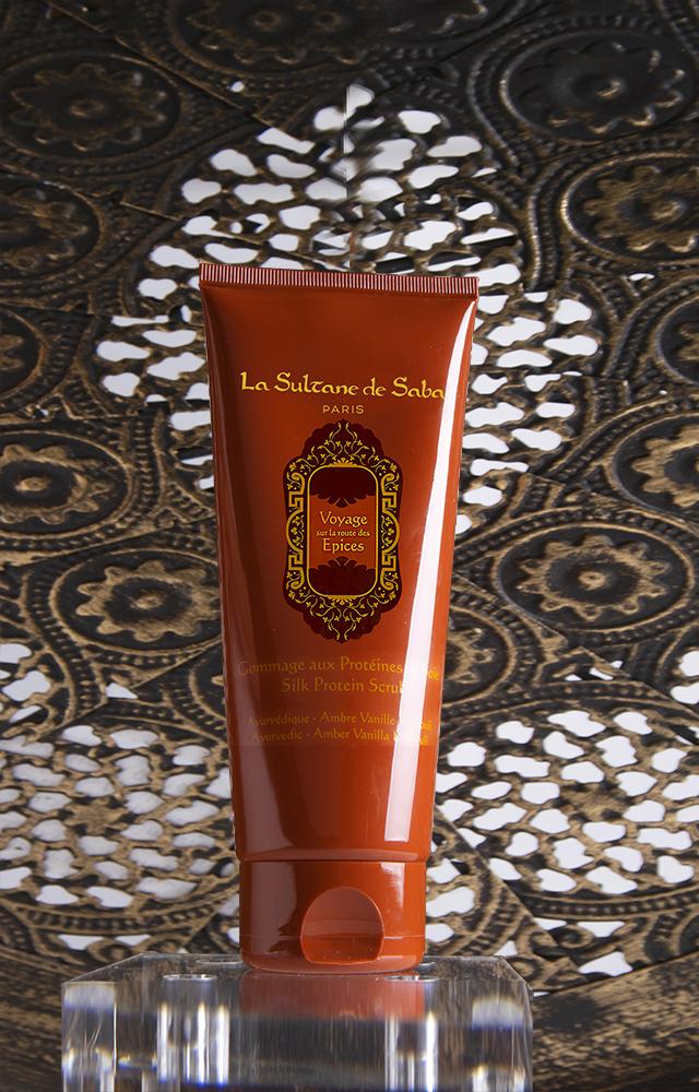 Silk Protein Scrub - Ayurvedic Treatment - Amber Vanilla Patchouli Journey To The Spices Route