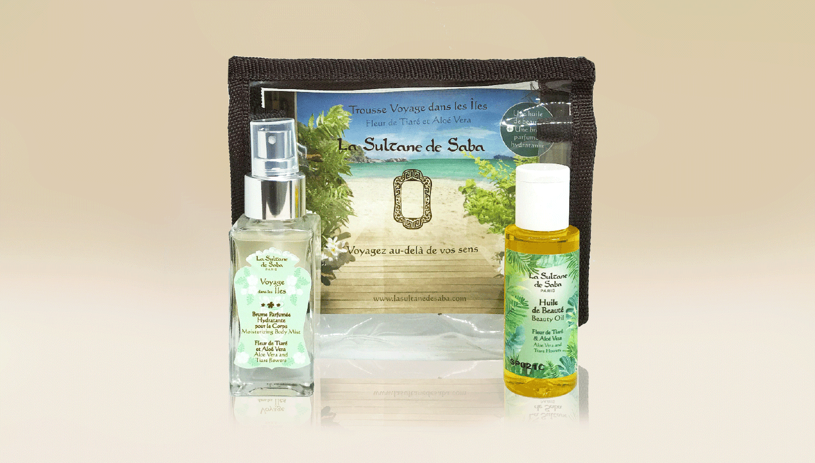 Travel Kit - Island & Monoï - Tiara Flowers And Aloe Vera - Journey To The Islands