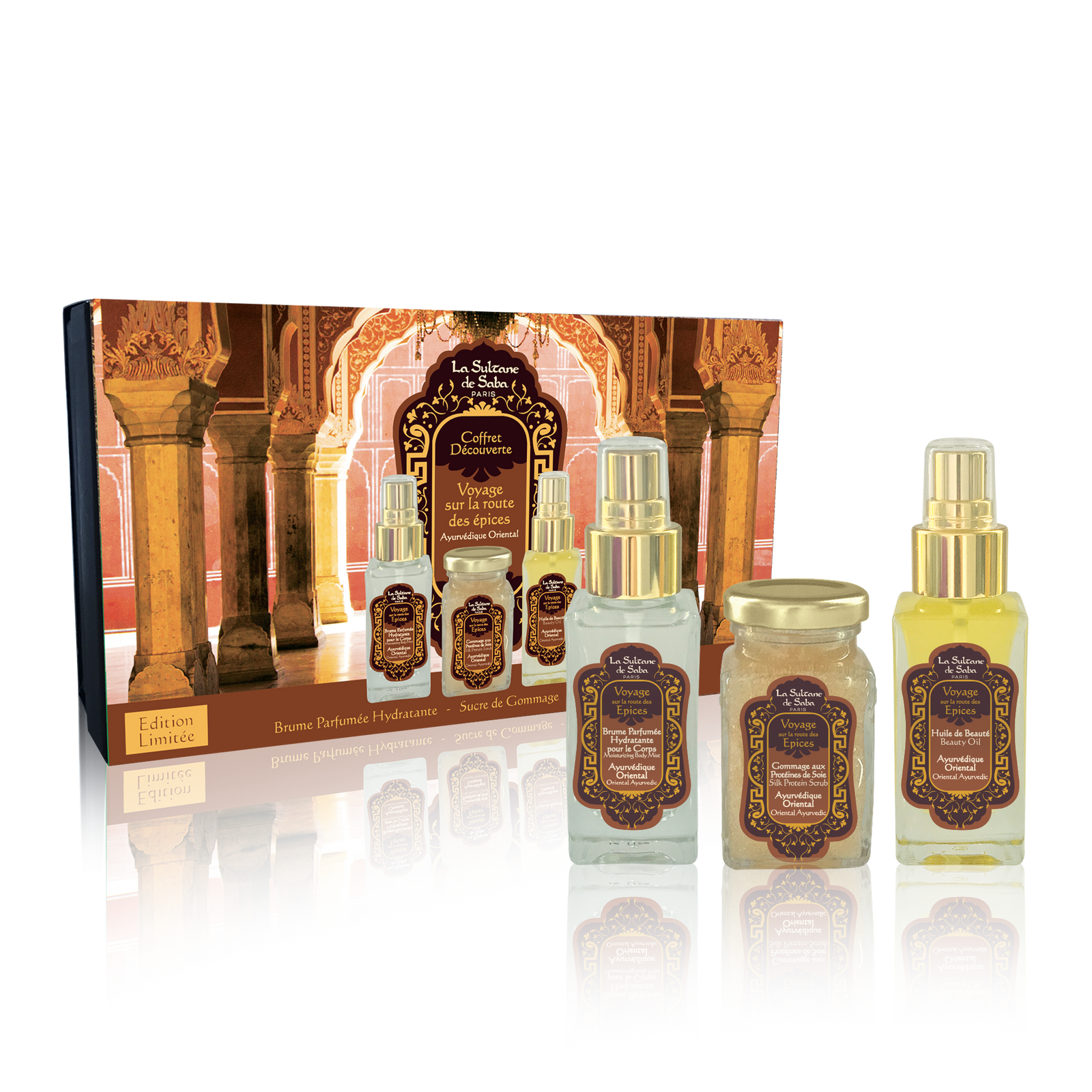 Body Mist Gift Set - Ayurvedic Treatment - Amber Vanilla Patchouli - Journey To The Spices Route