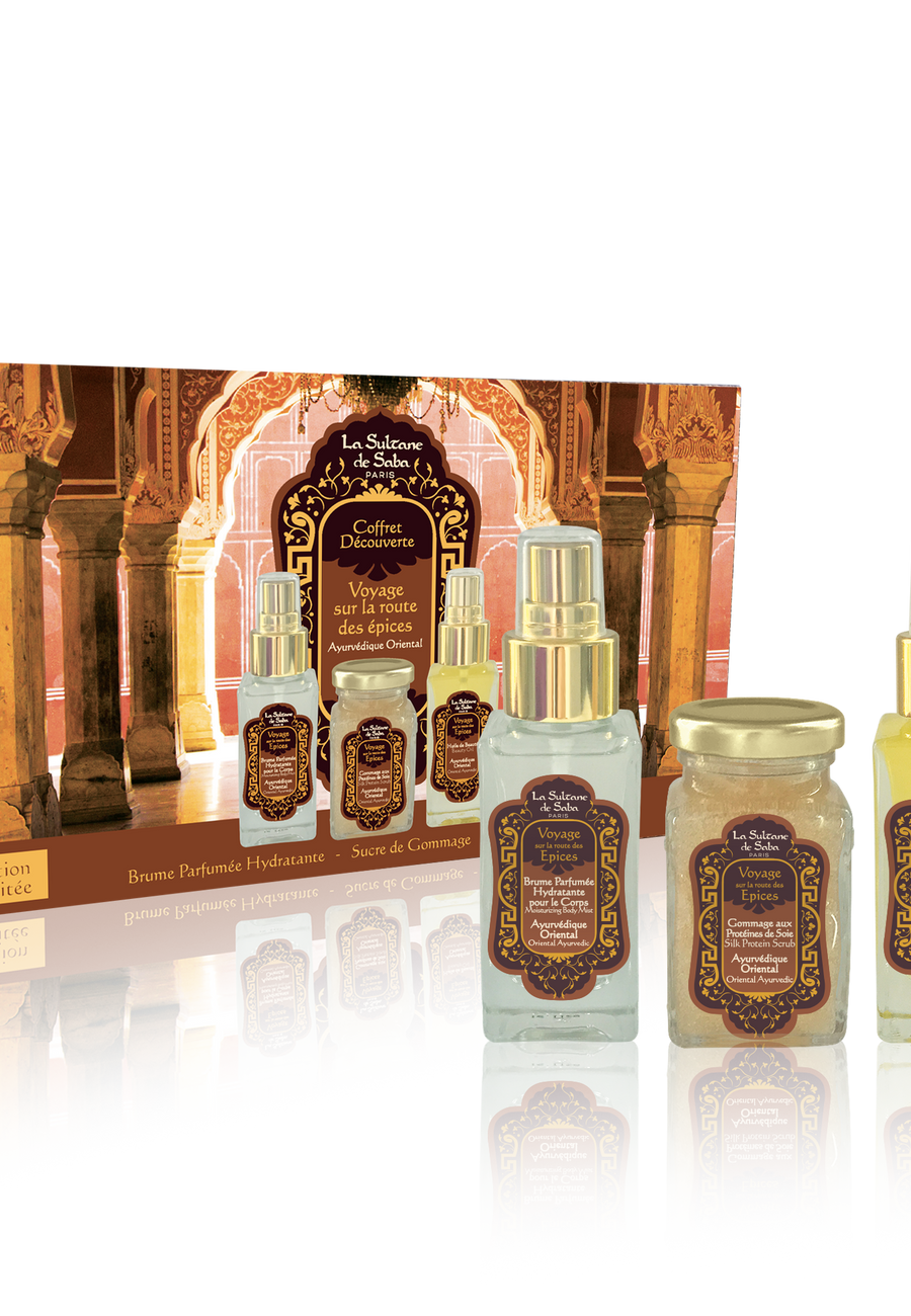 Body Mist Gift Set - Ayurvedic Treatment - Amber Vanilla Patchouli - Journey To The Spices Route